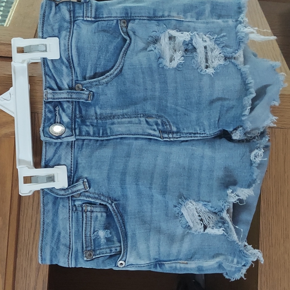 Light blue ripped American eagle Jean shorts next level stretch X